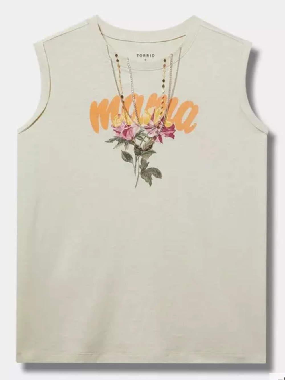NWT Torrid Roll-Sleeve Muscle Tank Mama Desert Sandstone size 5X